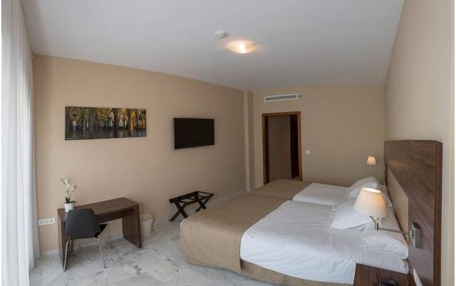 Tweepersoonskamer van Hotel Abetos del Maestre Escuela in Andalusie
