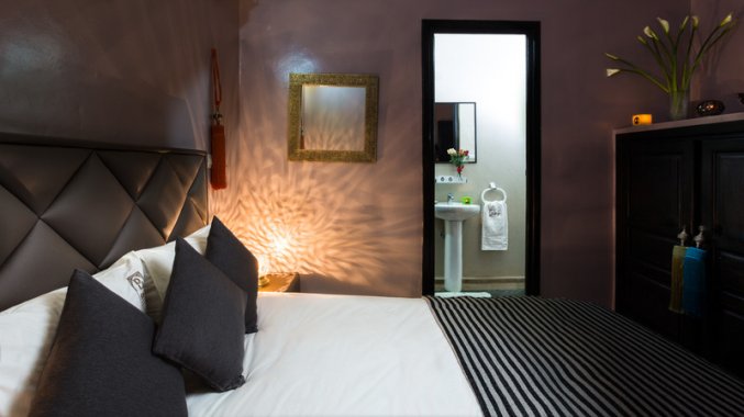 Tweepersoonskamer van Riad dar Benbrahim in Marrakech