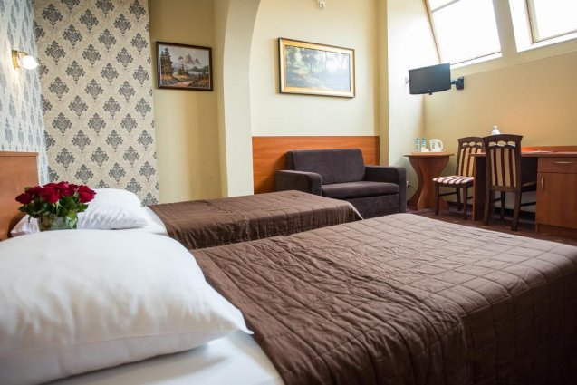 Tweepersoonskamer van Hotel Maksymilian in Krakau