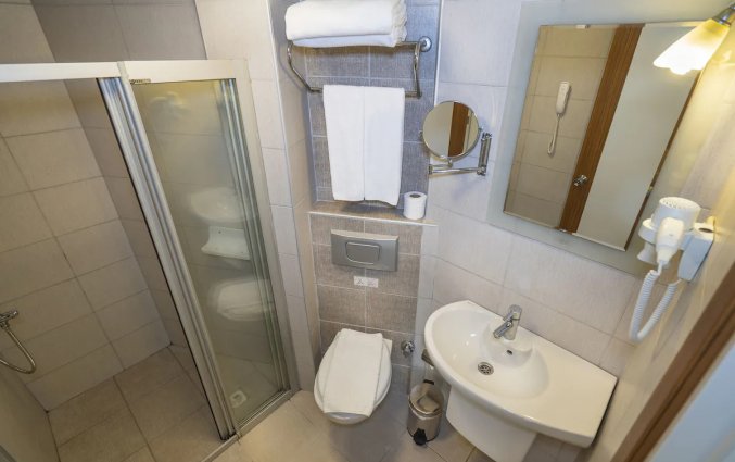 Badkamer van Hotel Kleopatra Celine in Alanya