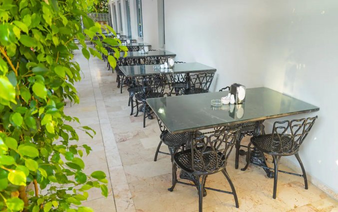 Terras van Hotel Kleopatra Celine in Alanya