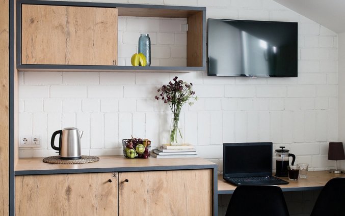 Kitchenette van Appartementen Railway Vilnius