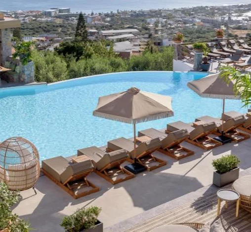 Hotel Creta Blue Boutique ligbedden 