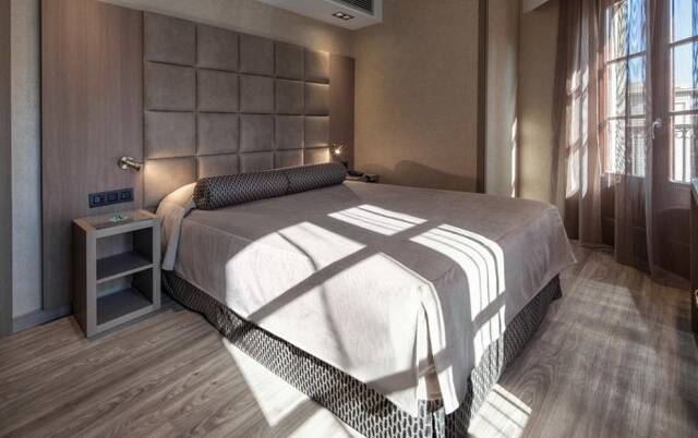 Tweepersoonskamer van Hotel Suizo Barcelona
